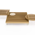 Modern Wooden Tea Table And Chairs Set With Slatted Design For Home