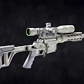 Two Modern Tactical Sniper Rifles With High Power Scopes And Sleek Metal Finish
