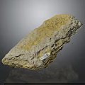 Yellow White Natural Stone with Wood Like Textured Surface and Sample Label