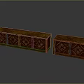 Traditional Wooden Reception Desk Design With Decorative Patterns And Storage Drawers