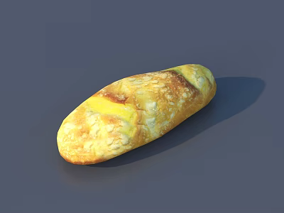 Freshly Baked Bread With Golden Crust Soft Fluffy Texture And Aromatic Taste 3d model