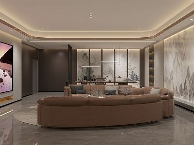 modern leisure room entertainment space model