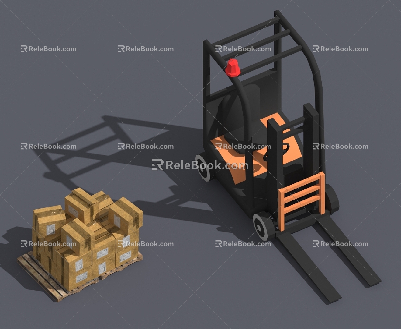 Modern Forklift Animation model