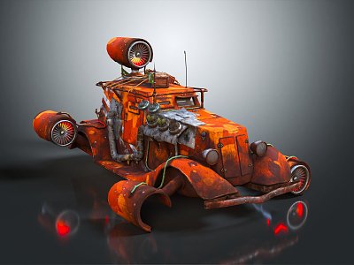 Industrial LOFT car futuristic car sci-fi car 3d model