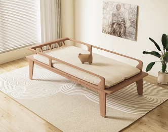 New Chinese-style chaise longue 3d model