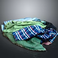 Colorful Folded Fabric Pieces In Various Colors And Plaid Patterns For Household Supplies