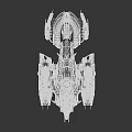 Futuristic Spaceship With Metallic Structure Blue Lights And Detailed Design Features