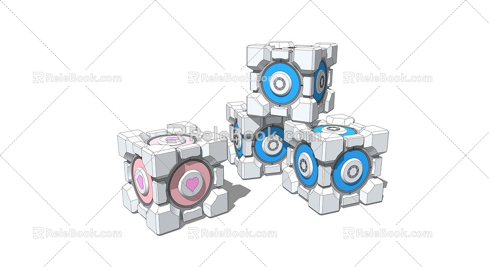 Modern Rubik's Cube creative love Rubik's Cube technology sketch 3d model