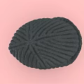 Black Ribbed Knitted Hat with Soft Texture on Pink Background 3d model