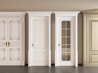 French Door Combination French Single Open French Combination Single Open Bedroom Kitchen Door European Door 3d model
