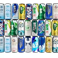 Canned beer beverage can beverage 3d model