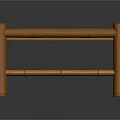 Wooden Stool With Slatted Seat And Sturdy Four Legs Simple Design