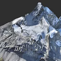 Modern Tensile Membrane Architecture Design With Snow Covered Mountain Peak View