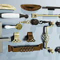 Light luxury handle door handle combination 3d model