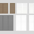 Modern shutter door shutter cabinet door shutter door shutter panel 3d model