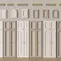 Various Styles Of White And Light Beige Doors With Different Shapes And Frames