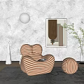 Modern Lazy Sofa Casual Sofa 3d model