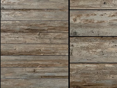 Natural Wooden Planks With Rustic Texture And Joined Surface Design 3d model
