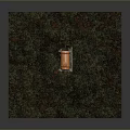 Orange Cylindrical Object on Metal Stand Over Green Brown Ground Surface