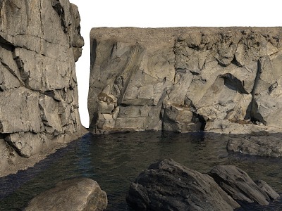 Landscape Stone Waterscape 3d model