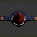 3D Gnome Character Design With Red Pointed Hat White Beard And Blue Striped Outfit