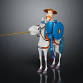 Modern game character Don Quixote Ranger Ronin 3d model