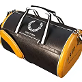 Fred Perry Black And Yellow Duffle Bag Featuring Established 1952 Logo 3d model
