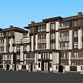 Modern Multi Story Residential Building Exterior With Beige Dark Accents Balconies And Open Plaza