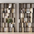 Modern Open Bookshelf Design With Multiple Compartments Books Decorative Items And Green Plants