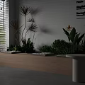 Modern Milk Tea Shop Interior With Green Plants Comfortable Seating And Beverage