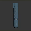 Blue Cylindrical Weapon Equipment With Lithium Label And SABIC Branding Features