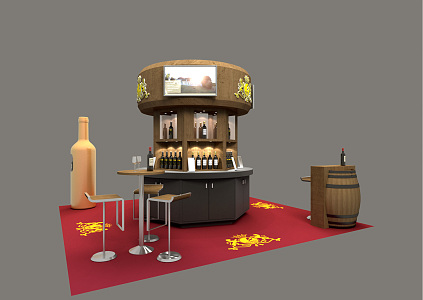 Modern Exhibition Booth 3d model