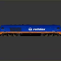 Blue Railbox Train Model Display With Shiny Exterior And Brand Logo