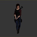 Lady Soldier Female Detective Female Hit Warrior Samurai Soldier Detective Agent Hit 3d model