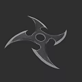 Traditional Ninja Shuriken Metal Throwing Weapon With Three Sharp Blades And Central Hole