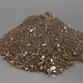 Pile of Mixed Garden Soil With Small Stones and Organic Matter