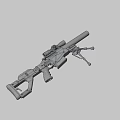 Advanced High Precision Beige Sniper Rifle Featuring Scope Bipod And Tactical Design 3d model