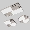 Sleek Modern Ceiling Light With Geometric Design Metal Frame And LED Panel 3d model