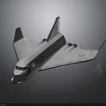Space Shuttle Model With White Body Wings Cockpit Windows And Number Markings 3d model