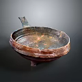 Handmade Ceramic Bowl With Rustic Texture Three Legged Base And Vintage Design