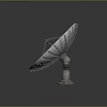 modern signal receiver satellite artificial satellite 3d model
