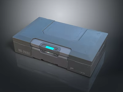 Modern Gray Nex-Tech Daily Life Appliance With Blue Indicator Light And Sleek Design 3d model
