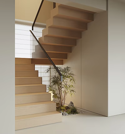 Modern Home Stairs 3d model