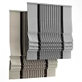 Modern Striped Curtains Fabric Window Drapes With Black Gray Patterns For Contemporary Home Decor