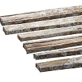 Vintage Decorative Ornament Set With Old Wooden Planks White Chipped Paint And Wood Grain