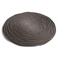 Round Woven Dark Gray Carpet with Spiral Texture for Modern Home Decor