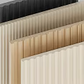 Wall Panels for Interior Design with Different Colors and Striped Styles 3d model