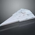 Triangular White Starship Model For Space Exploration With Detailed Aerospace Structure