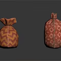 Colorful Cloth Storage Bags With Zigzag And Diamond Patterns For Home Use