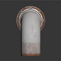 Rusted Metal Pipe With Elbow Joint For Industrial Plumbing Fixture